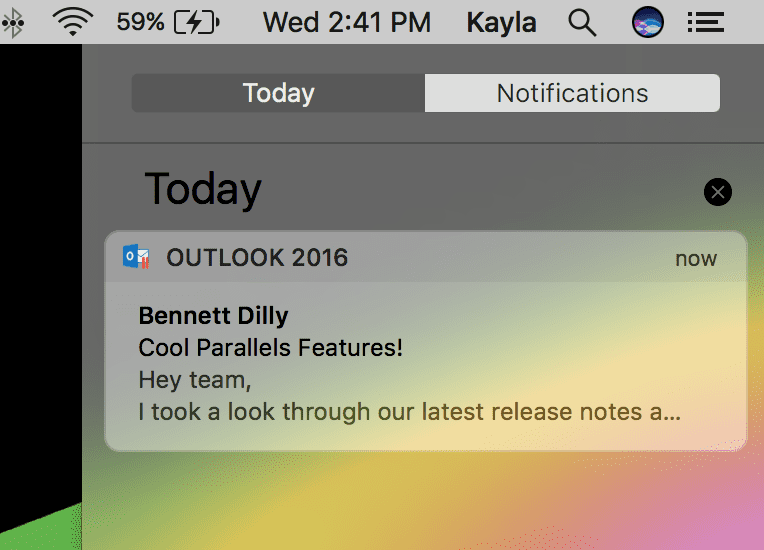 outlook 2015 for mac dock unread count